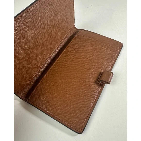 Coach Checkbook Wallet Classic Horse & Carriage Chestnut Brown Pebbled Leather - Picture 5 of 9